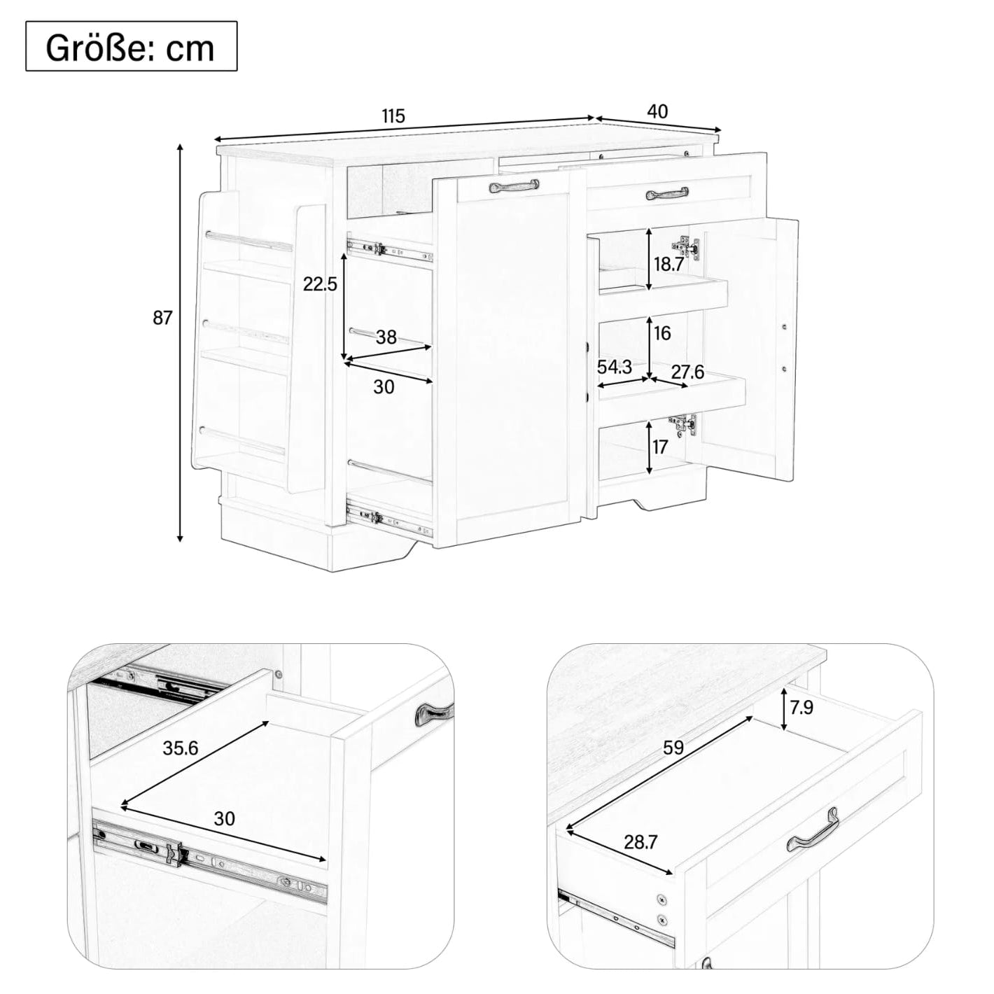 Kitchen side unit