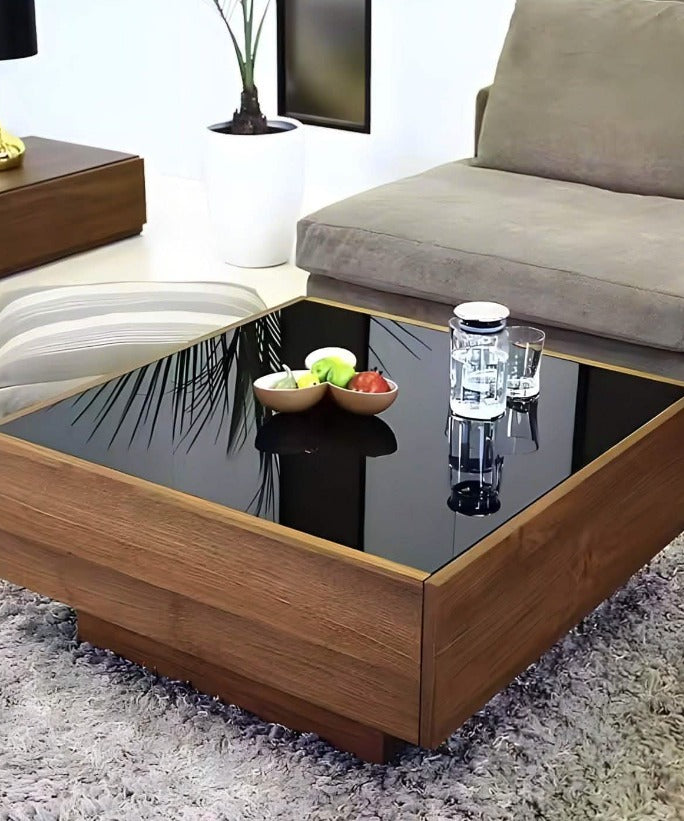 ترابيزة قهوة بزجاج