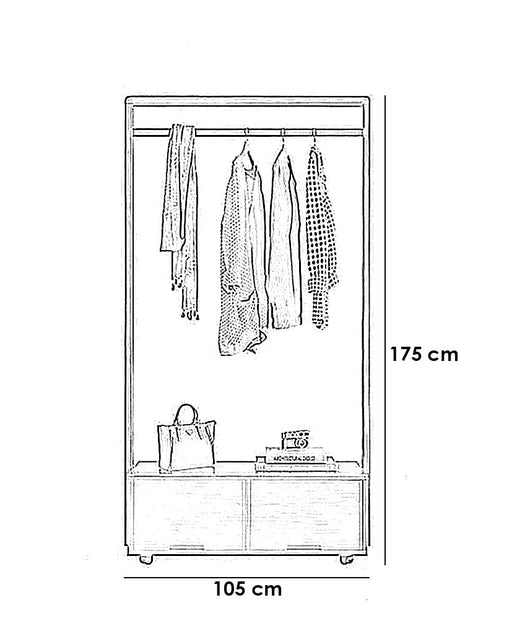 استاند ملابس خشب طبيعي