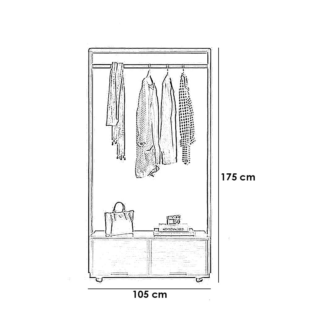 استاند ملابس خشب طبيعي