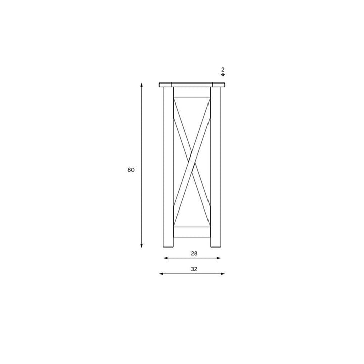 Natural Swedish wood console