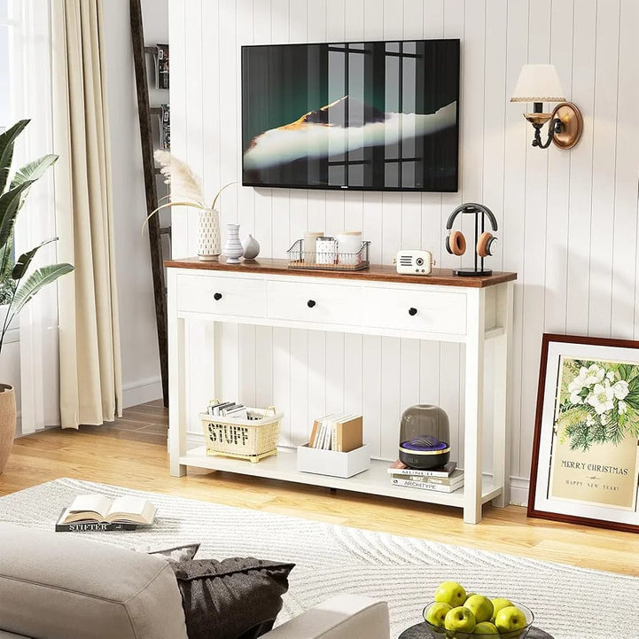 Natural Swedish wood console