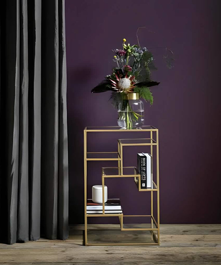 NArt150 - وحدة أرفف معدن و زجاج