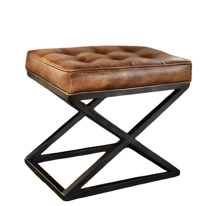 NArt249- Metal and leather chair