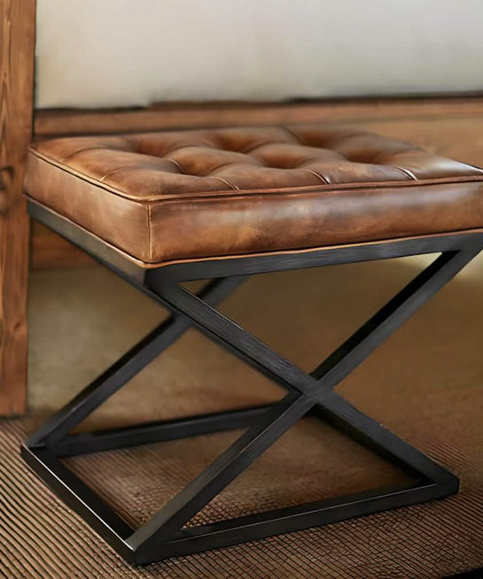 NArt249- كرسي معدن و جلد