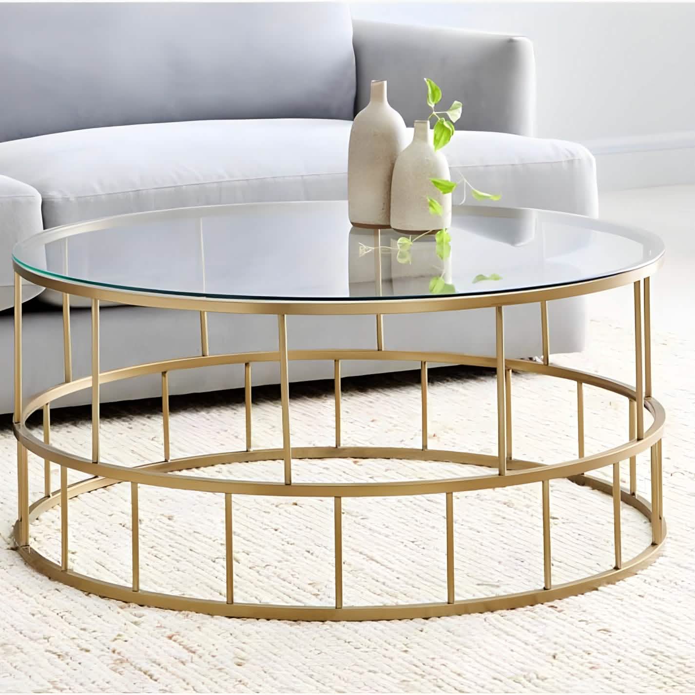 NArt216 - ترابيزة قهوة بسطح زجاج