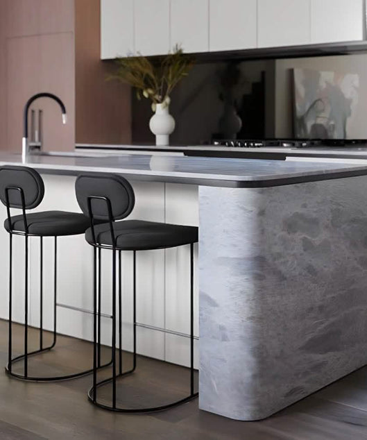 NArt262 - كرسي بار معدن و قماش