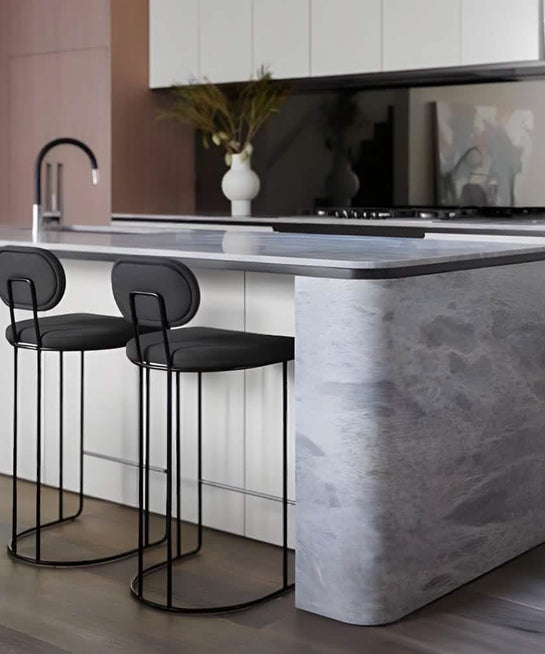 NArt262 - Metal and fabric bar chair