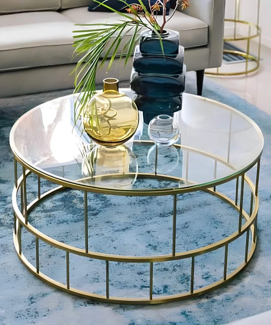 NArt216 - ترابيزة قهوة بسطح زجاج