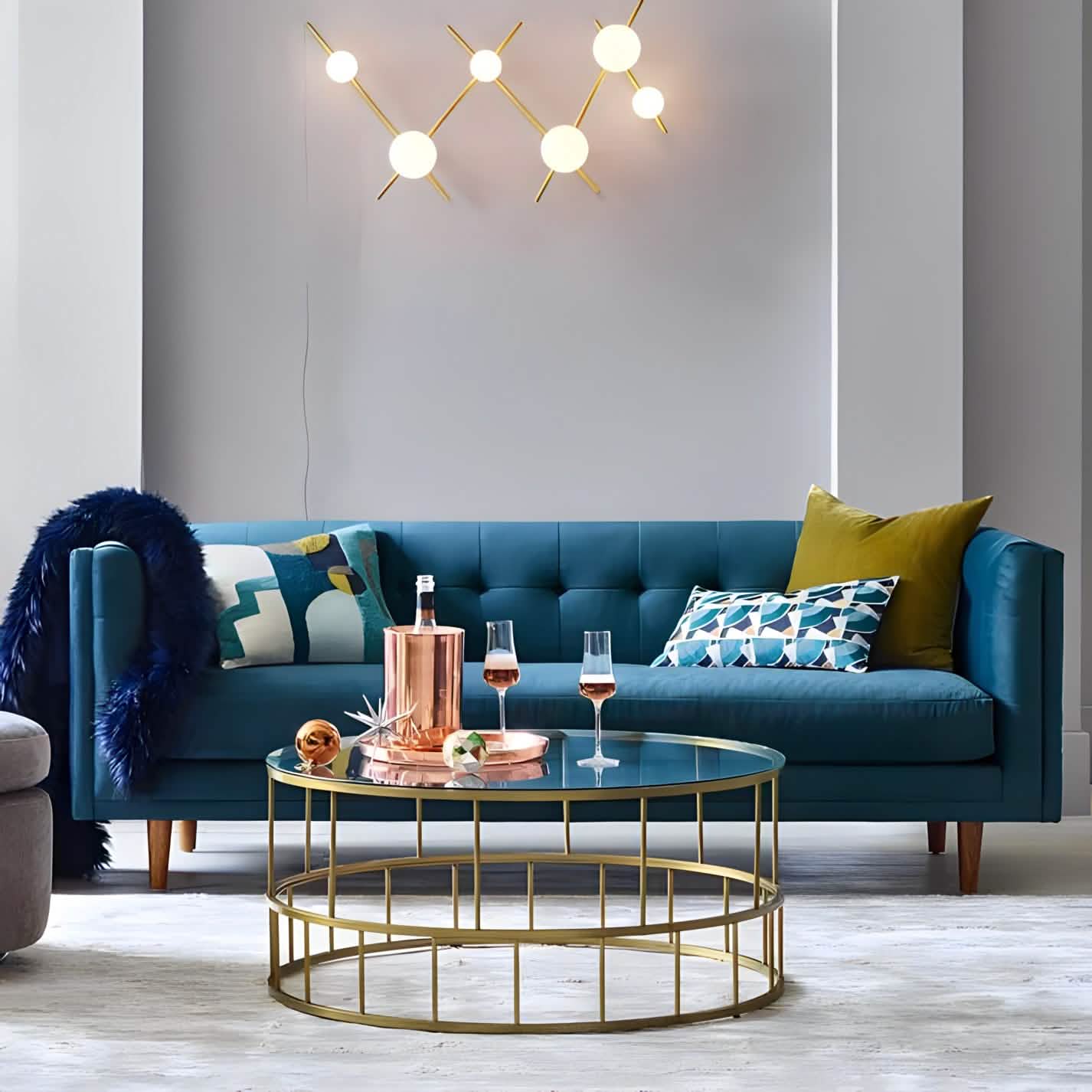 NArt216 - ترابيزة قهوة بسطح زجاج