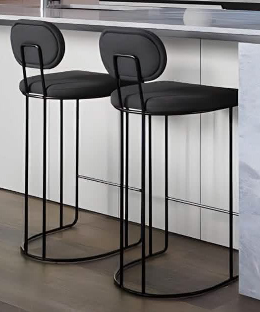 NArt262 - كرسي بار معدن و قماش