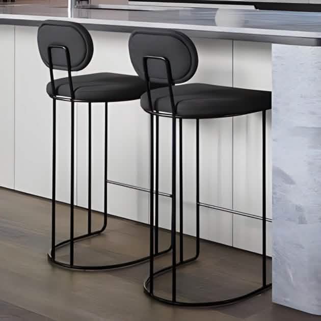 NArt262 - كرسي بار معدن و قماش