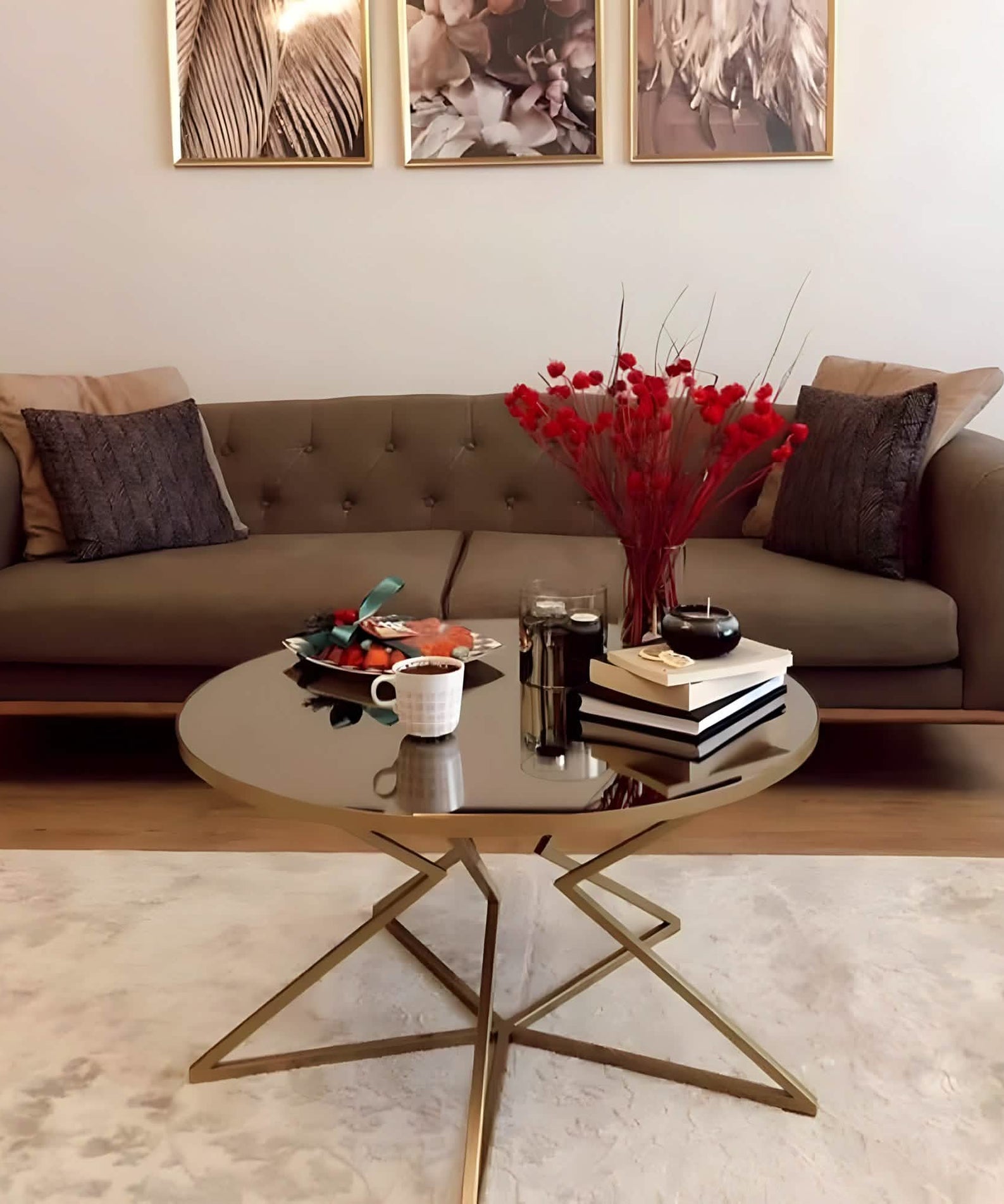 NArt205- ترابيزة قهوة زجاج