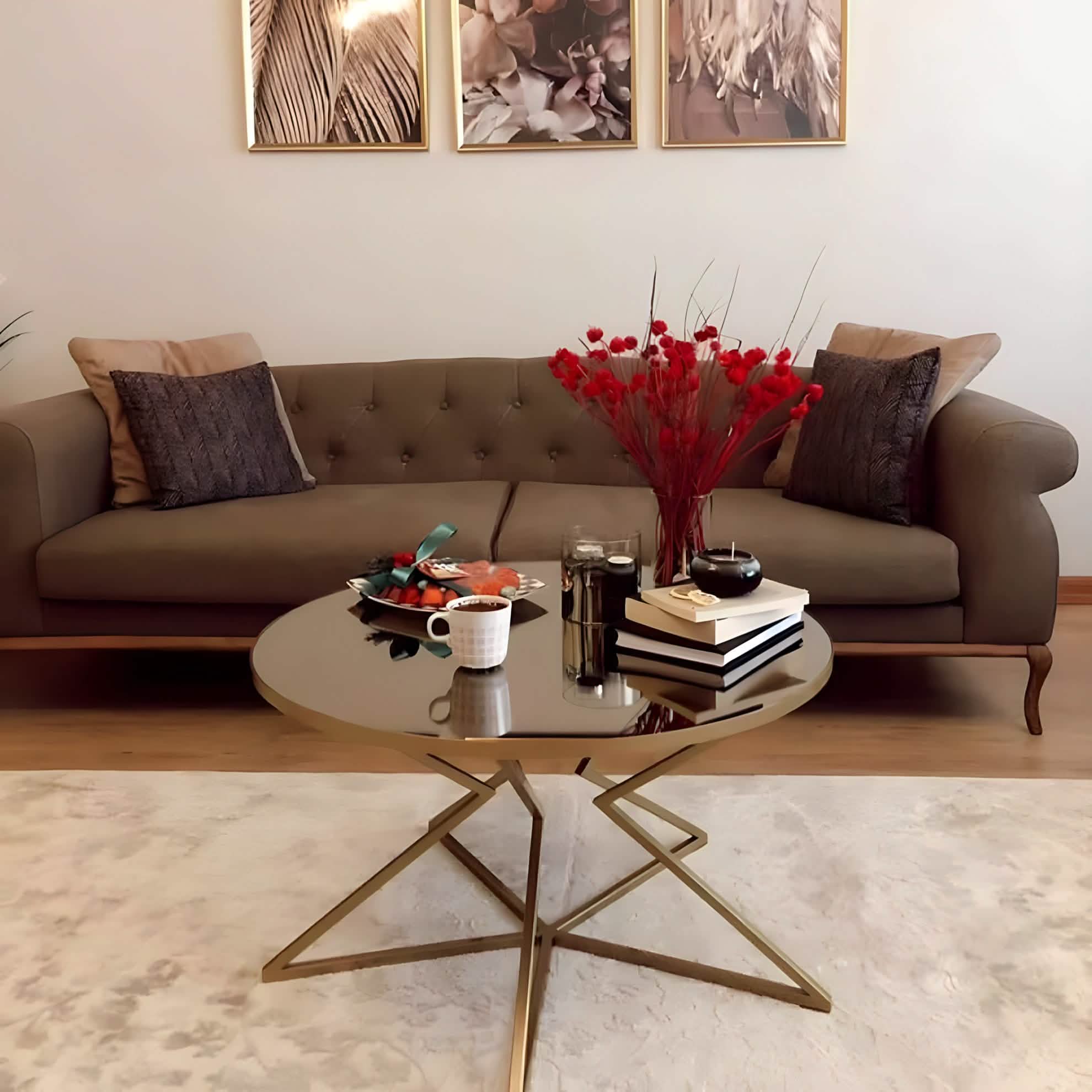 NArt205- ترابيزة قهوة زجاج