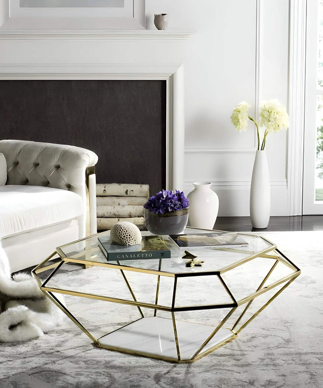 NArt203 - ترابيزة قهوة زجاج